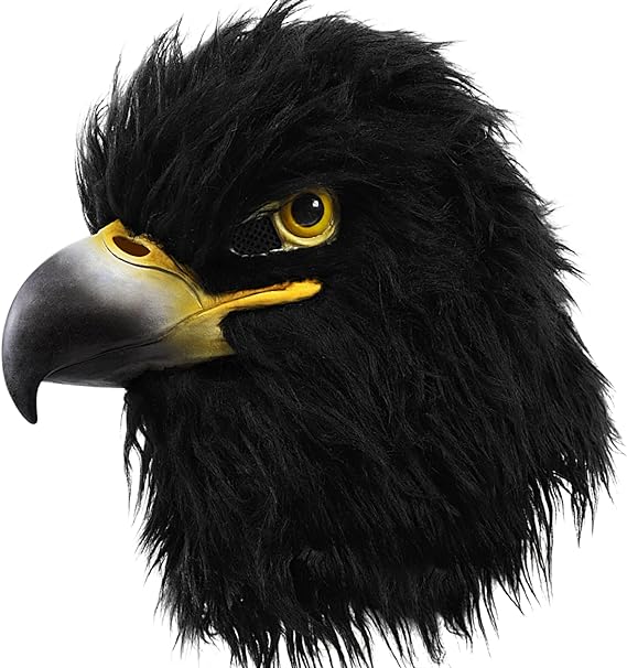 Чорний орел силіконова маска обличчя голова