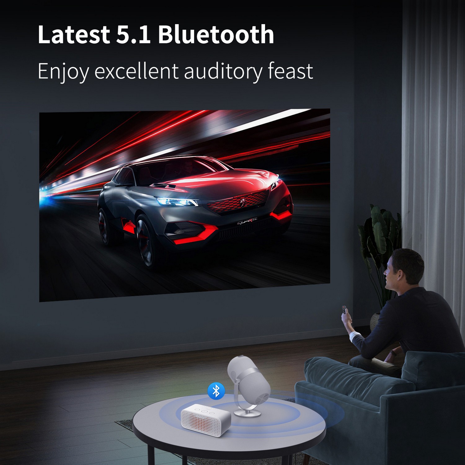 bluetooth wifi проектор mini 4k портативний
