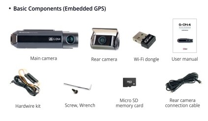 Вміст комплекту камери g-on 4 gnet