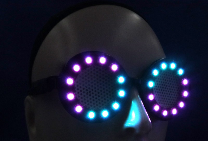кібер -панк світяться окуляри дизайну рейв -вечірки