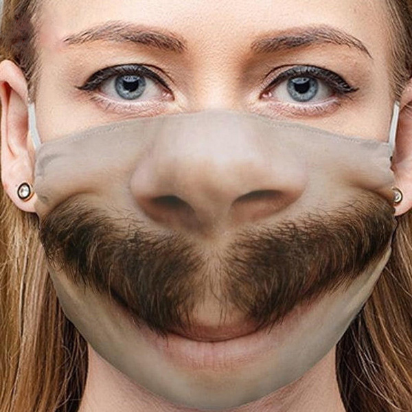 смішні маски на обличчі з вусами