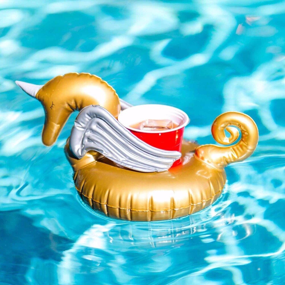Плаваючий надувний тримач для напоїв Єдиноріг