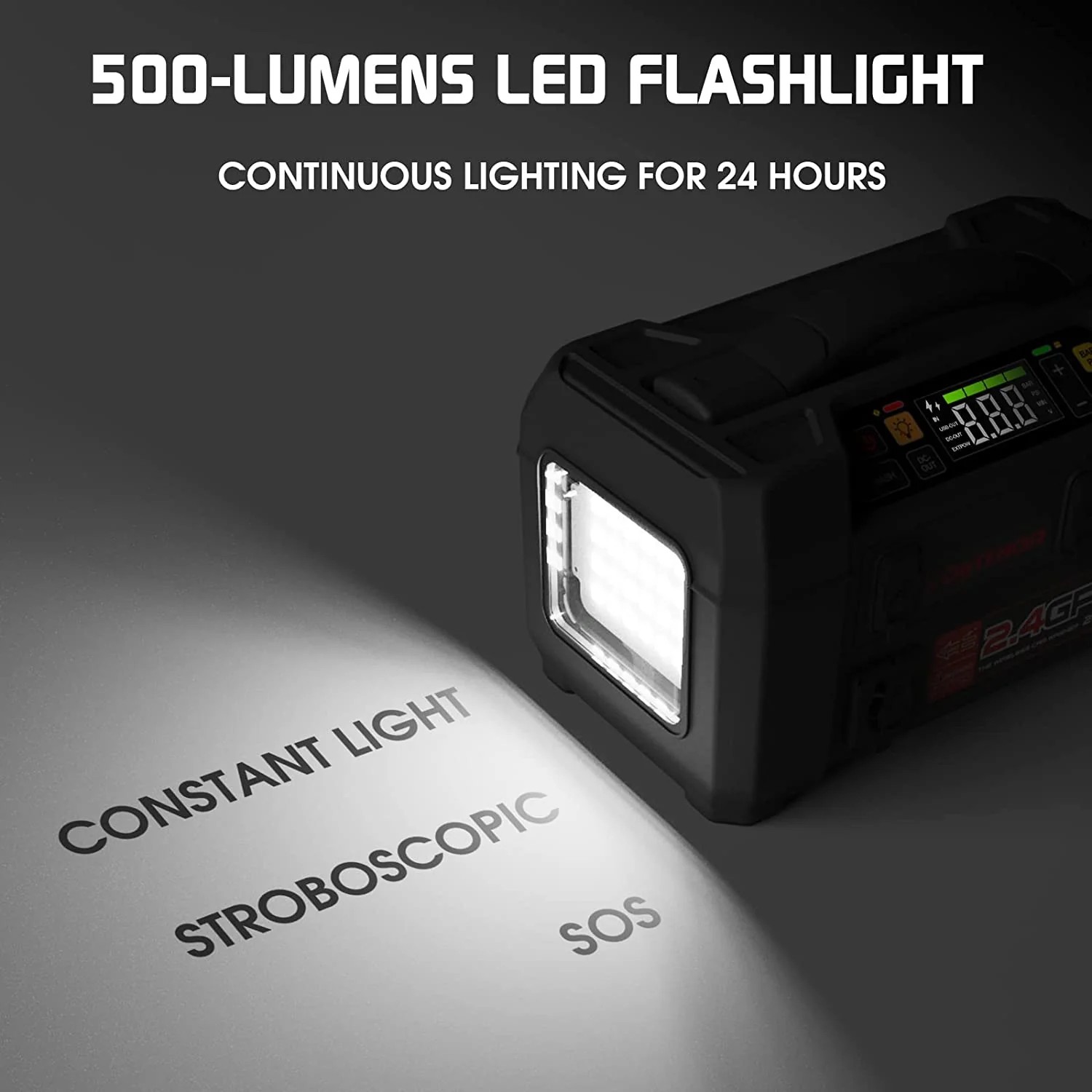 автостартер 500 люмен світлодіодний ліхтарик + компресор і павербанк