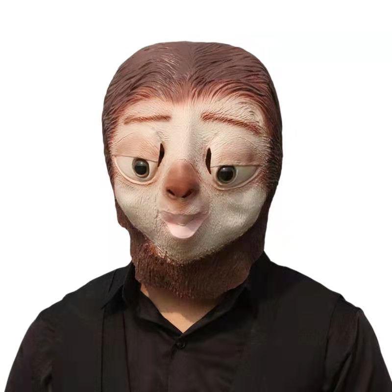 силіконова латексна маска для обличчя лінивця