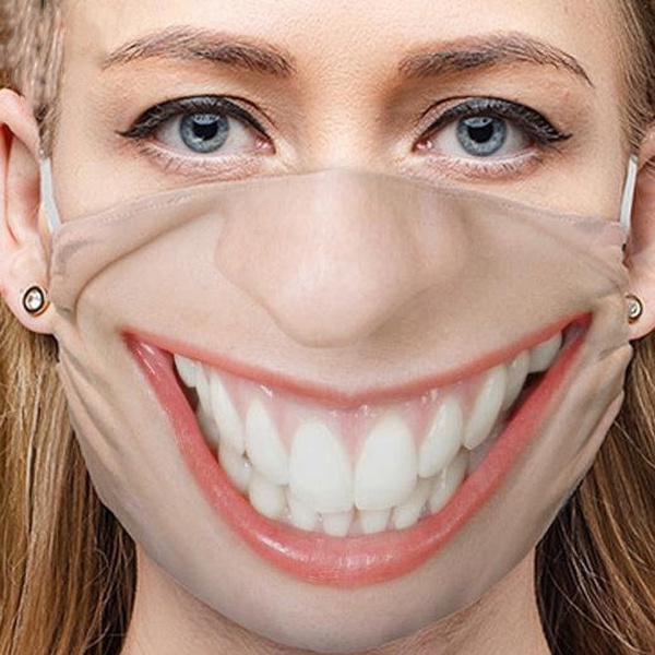 жінки посмішка маска на обличчі