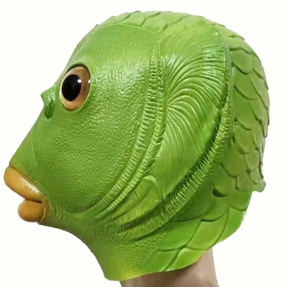 Силіконова маска для обличчя риб'яча зелена голова