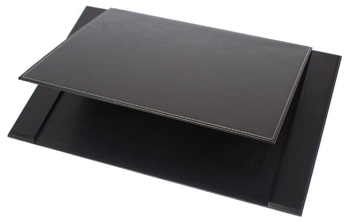 чорний шкіряний килимок для столу