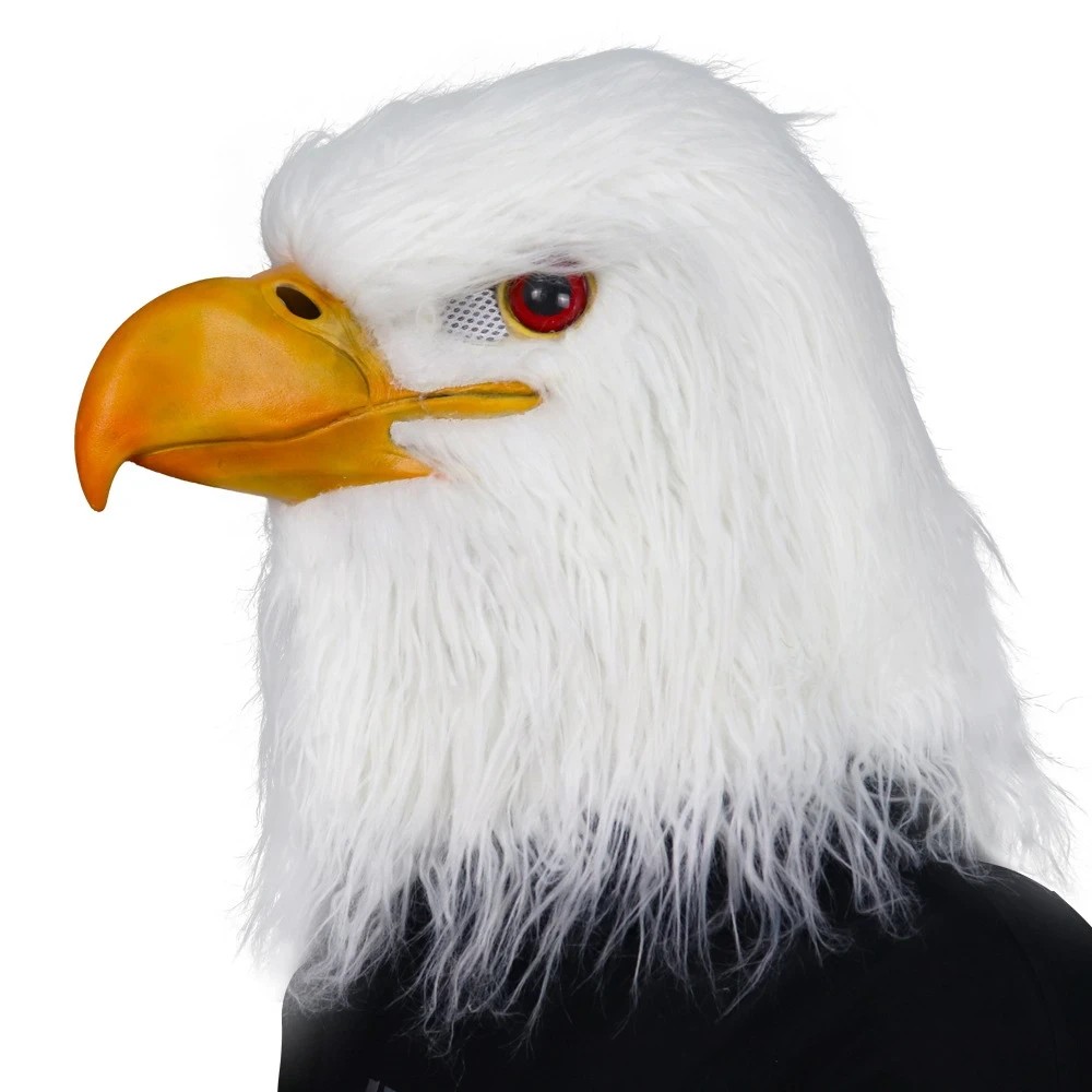 Силіконова маска з головою білого орла