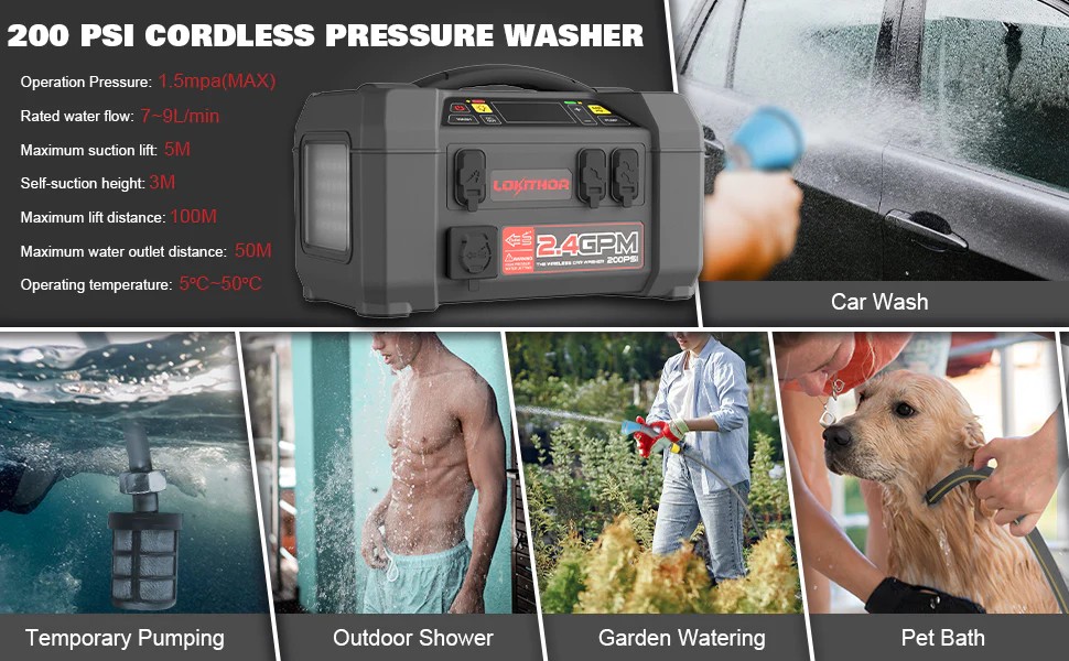 стартер + акумулятор акумуляторна мийка високого тиску для автомобілів