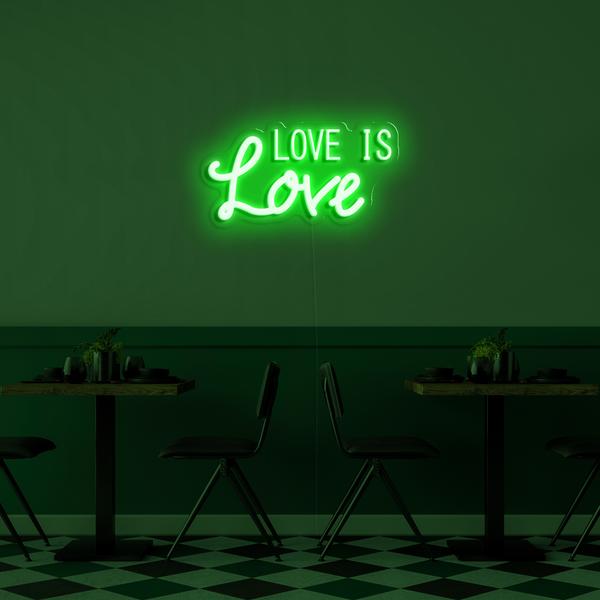 3D неоновий світлодіодний логотип на стіні - Love is Love розміром 50 см