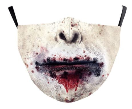 маска зомбі для обличчя страшна
