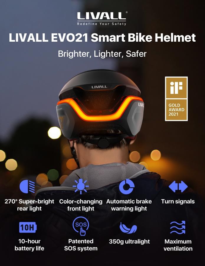 Велосипедний шолом SMART - Livall EVO21