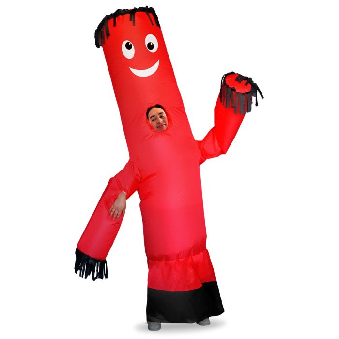 Надувний чоловічий костюм червоного кольору з вентилятором
