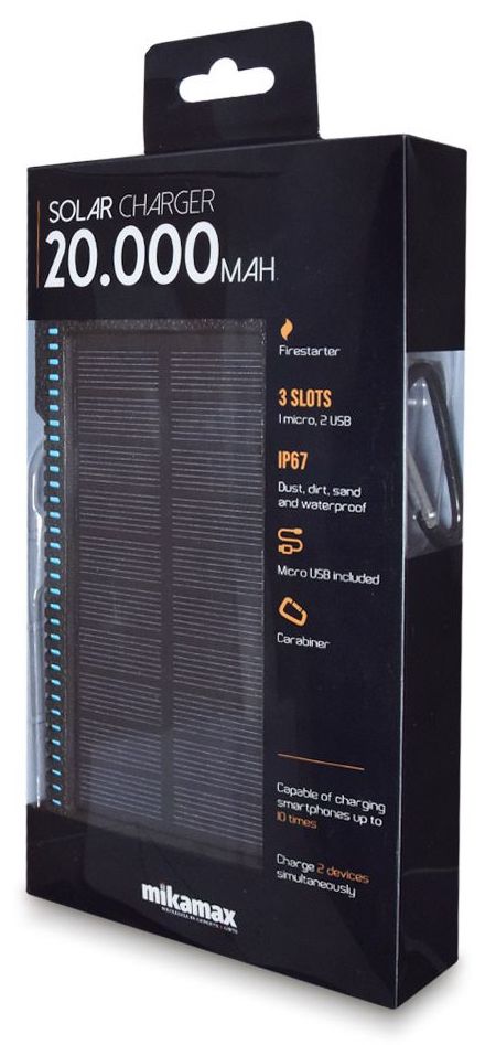 сонячний зарядний пристрій для мобільного телефону 20000 mah