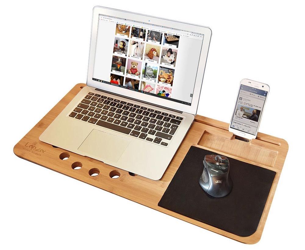 Підкладка для ноутбука в ліжко з дерева + підставка під мобільний телефон