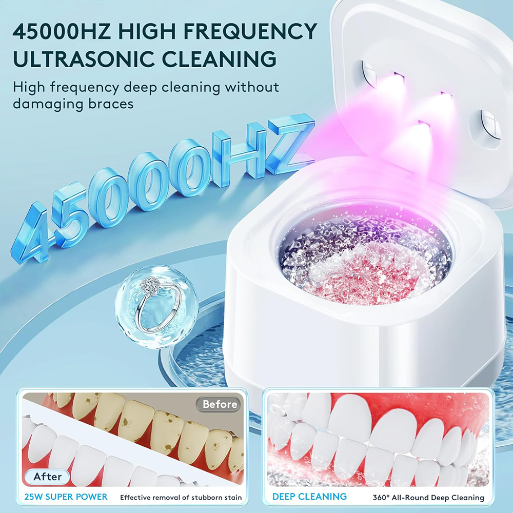 Засіб для чищення зубних протезів - чищення щіткою, звуковий очищувач фіксаторів приладів