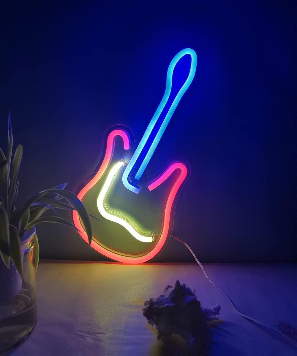 світиться гітара на стіні - світлодіодний неон