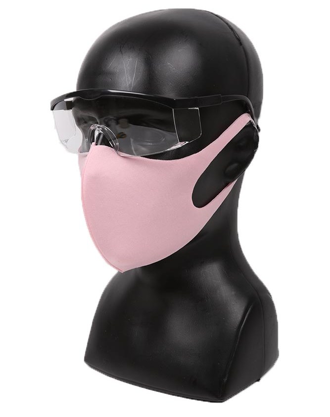 рожева еластична маска для обличчя в окулярах