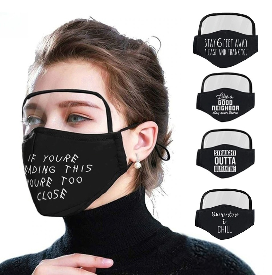 маска на обличчі щитком