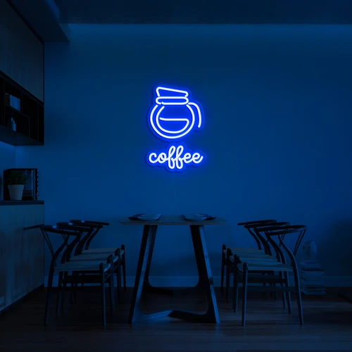 Світлодіодний 3D неоновий логотип на стіні COFFEE