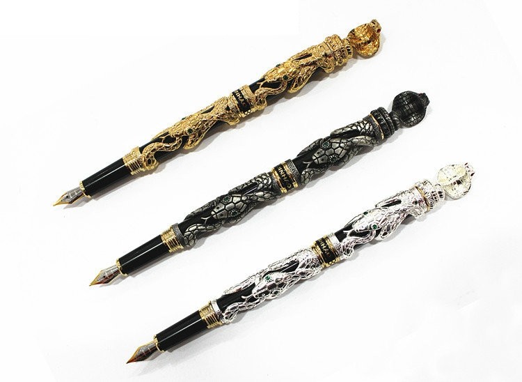 Розкішна ручка-змія "кобра" - унікальна подарункова чорнильна ручка