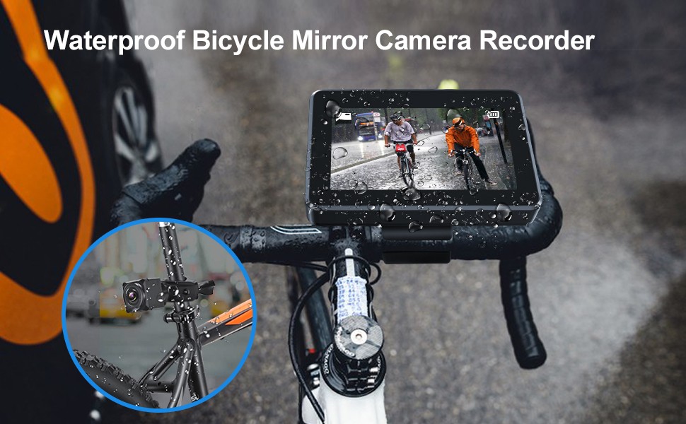 водонепроникна велосипедна камера IP68 з монітором із записом