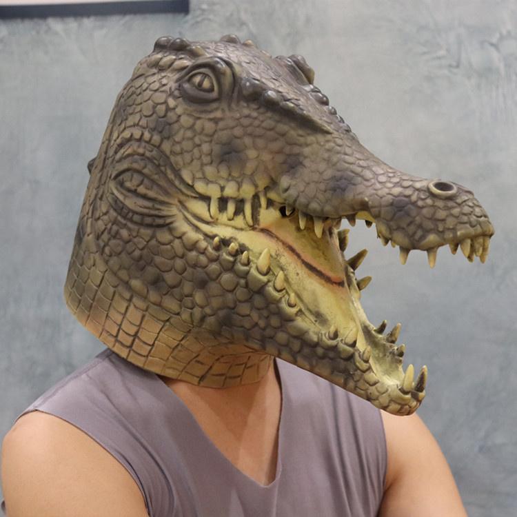 алігатор, маска для хеллоуїна, крокодилове обличчя, головні маски