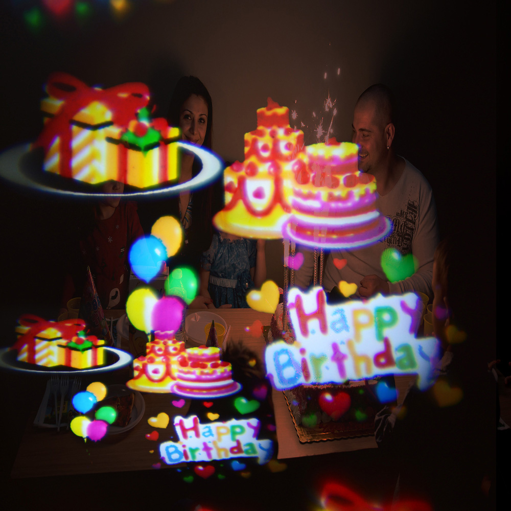 проектор для веселої вечірки для святкування повітряних кульок із днем народження