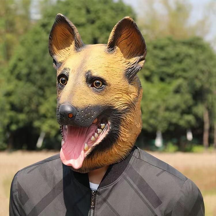 силіконова латексна карнавальна маска для собак на хелловін