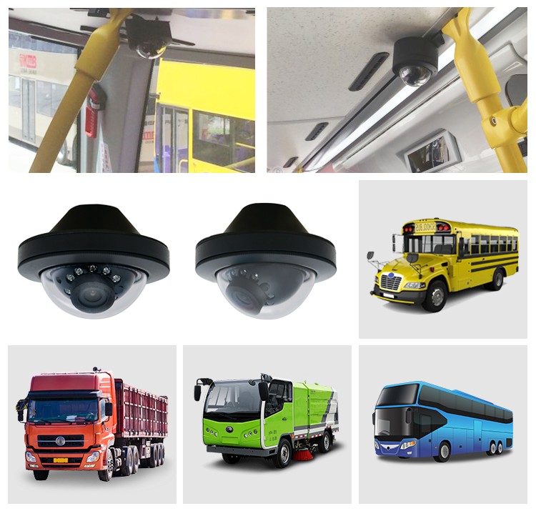 міні купольна камера для автобусів, тролейбусів, трамваїв, мікроавтобусів, мікроавтобусів, караванів, напівпричепів, причепів, вантажівок