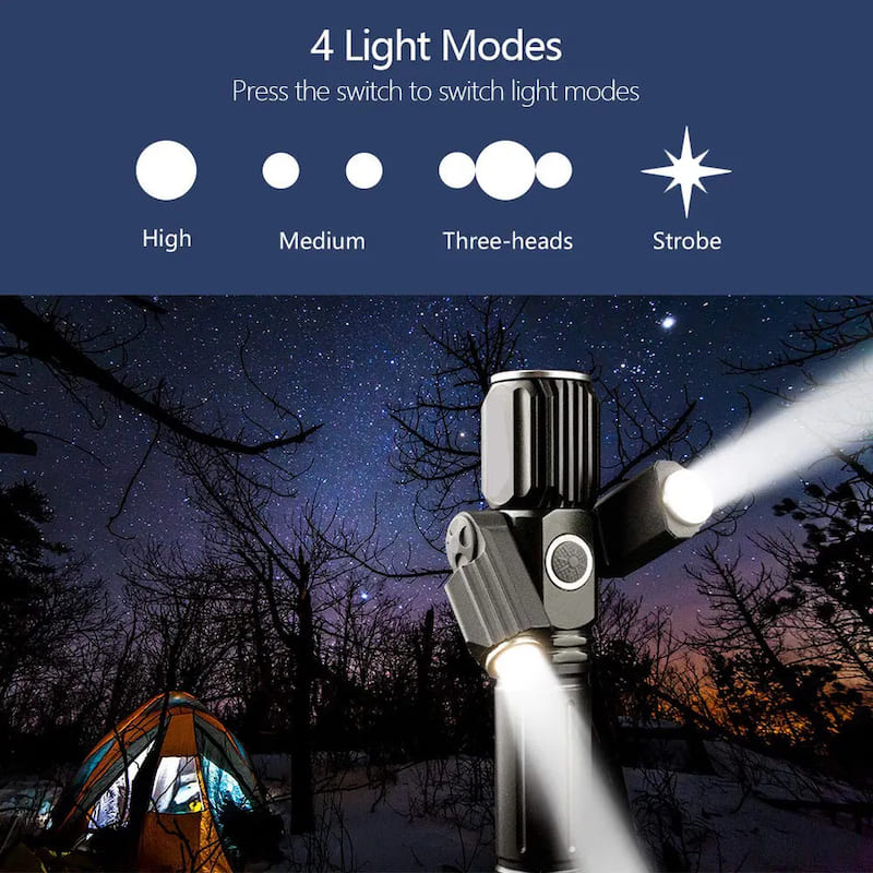 ліхтарик для освітлення 4 режими освітлення