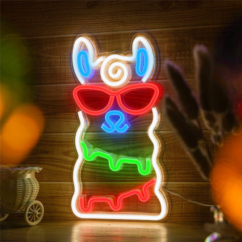 неонова лама логотип освітлення на стіні