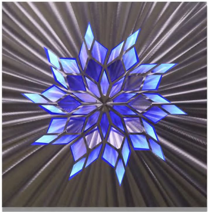 картини з металу квітка 3d алюміній