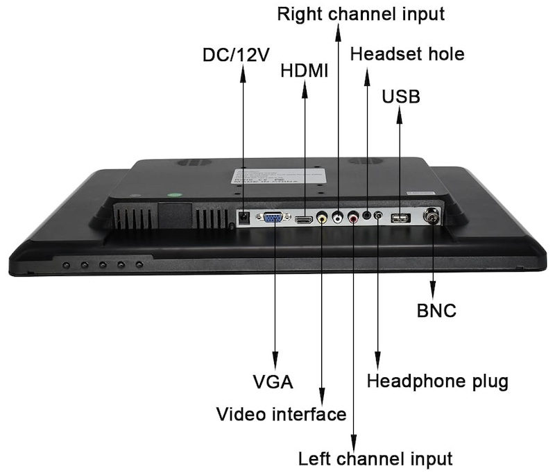 LCD монітор 19 дюймів з роздільною здатністю 1440 x 900 px камерою bnc